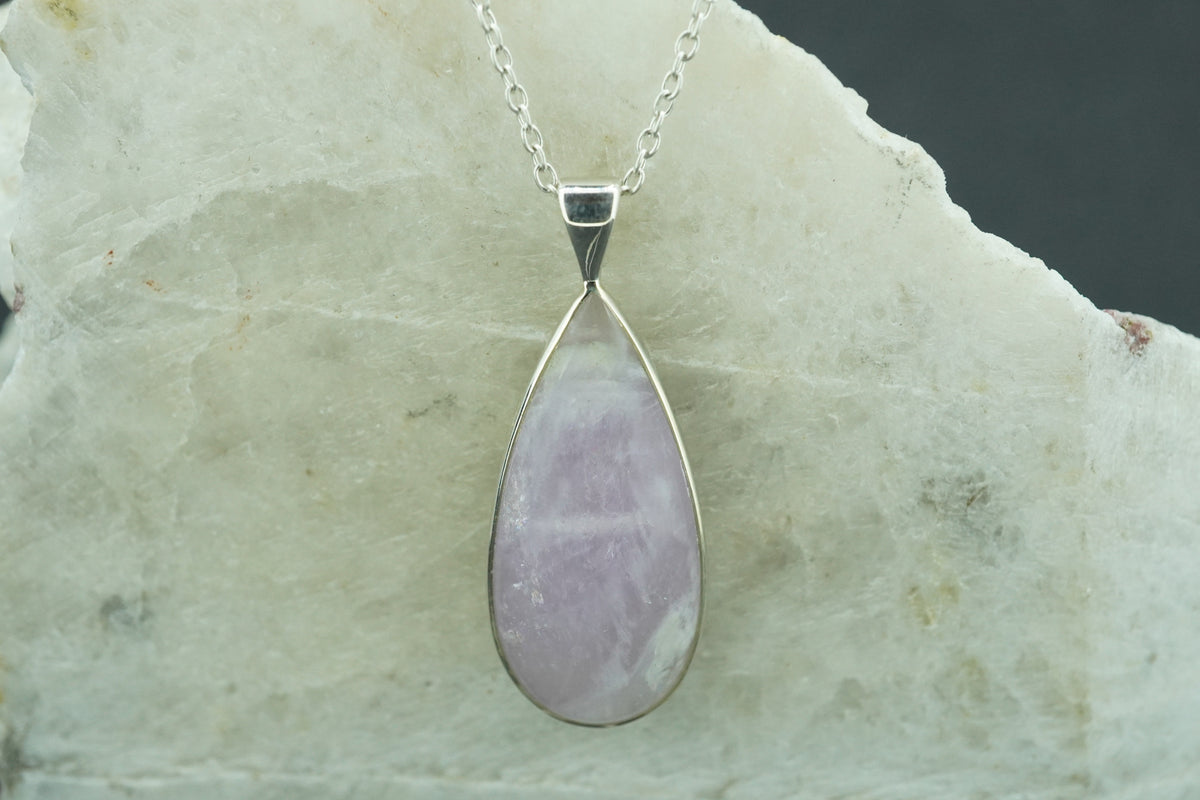 Scottish Amethyst Sterling Silver Drop Pendant