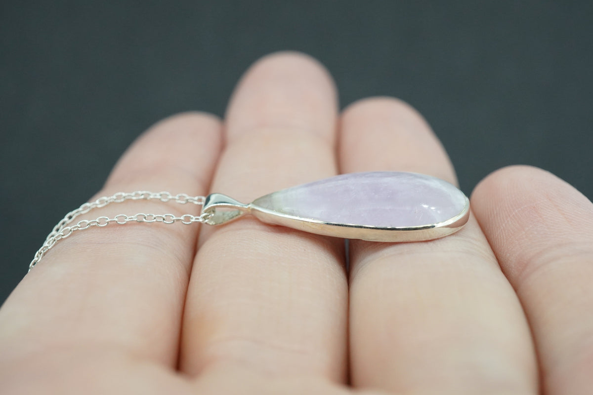 Scottish Amethyst Sterling Silver Drop Pendant