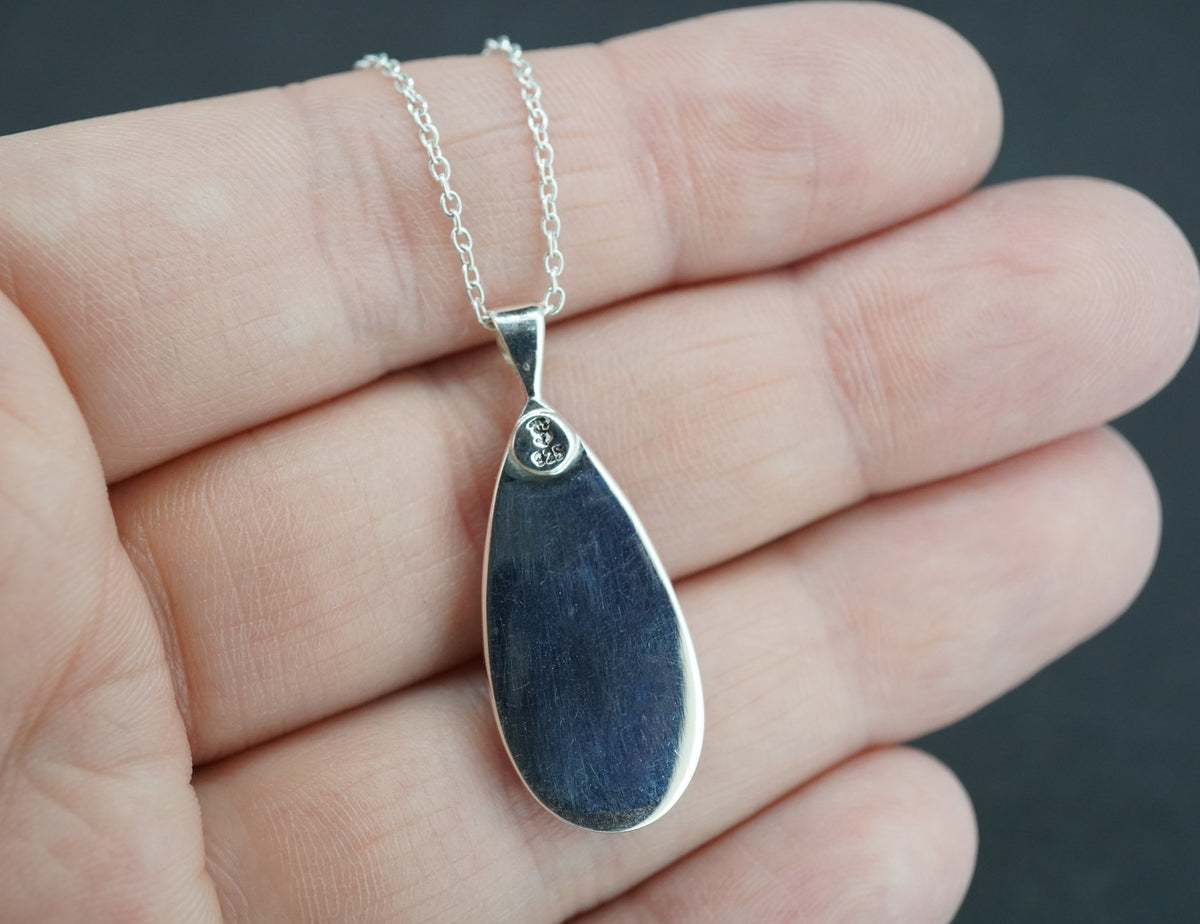 Scottish Amethyst Sterling Silver Drop Pendant
