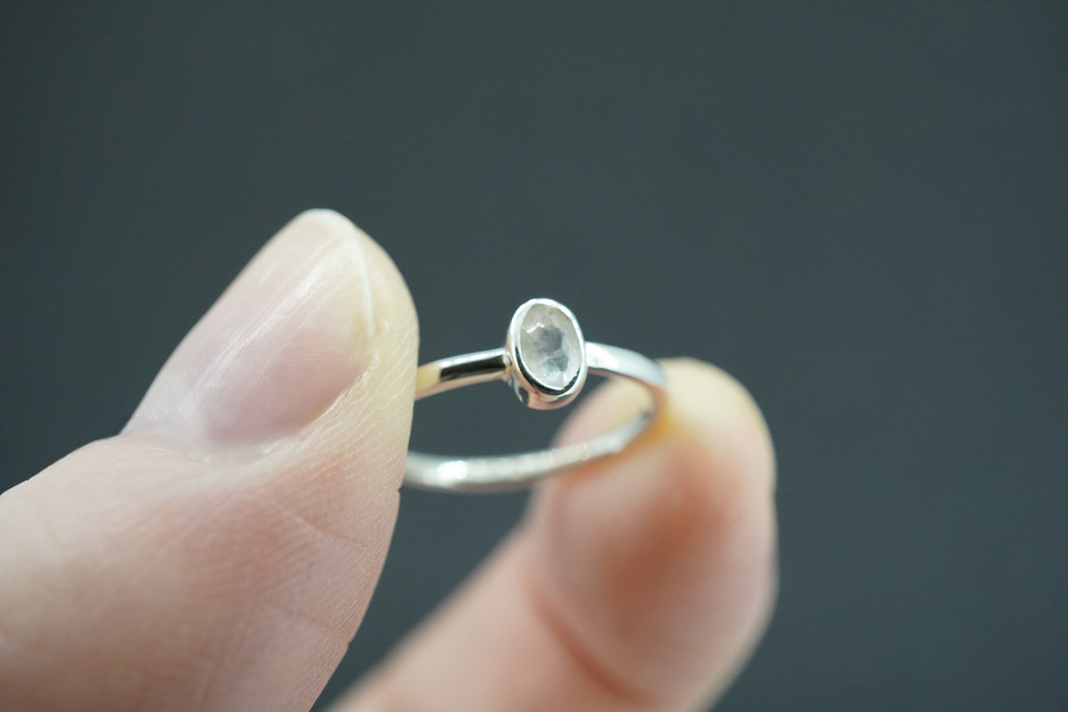 Cairngorm Smoky Quartz Petite Ring