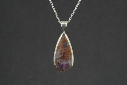 Melody's Stone Super Seven Sterling Silver Drop Pendant