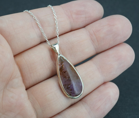 Melody's Stone Super Seven Sterling Silver Drop Pendant