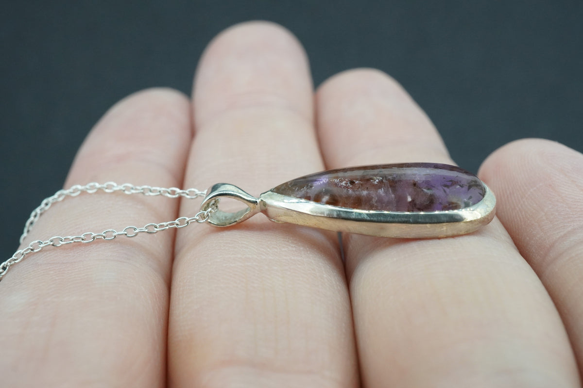 Melody's Stone Super Seven Sterling Silver Drop Pendant