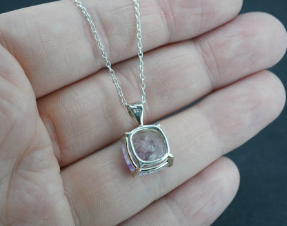Melody's Stone Super Seven Sterling Silver Cushion Pendant
