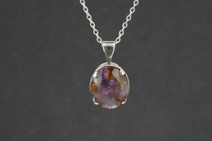 Melody's Stone Super Seven Sterling Silver Oval Pendant