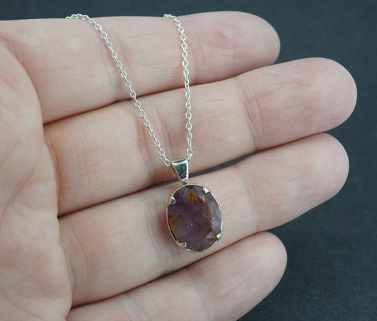 Melody's Stone Super Seven Sterling Silver Oval Pendant