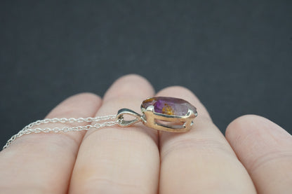 Melody's Stone Super Seven Sterling Silver Oval Pendant