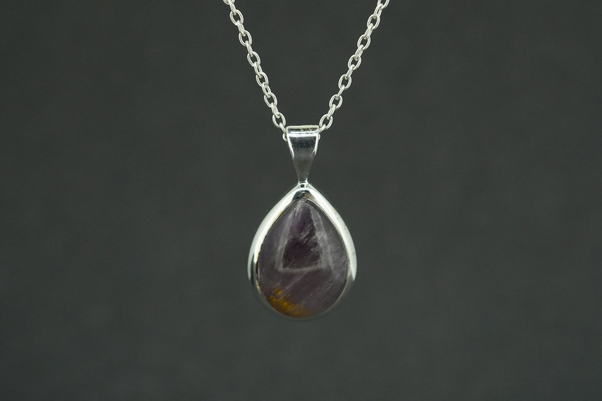 Melody's Stone Super Seven Sterling Silver Medium Drop Pendant