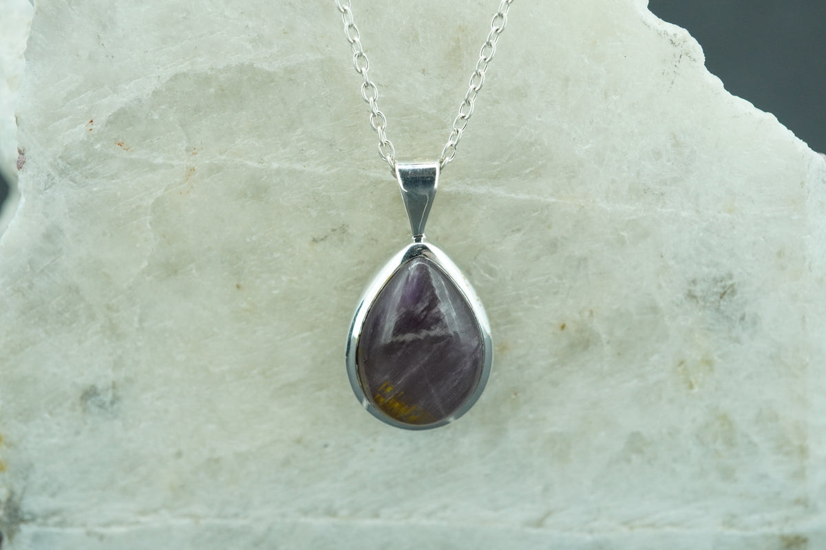 Melody's Stone Super Seven Sterling Silver Medium Drop Pendant