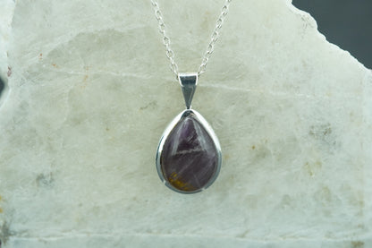 Melody's Stone Super Seven Sterling Silver Medium Drop Pendant