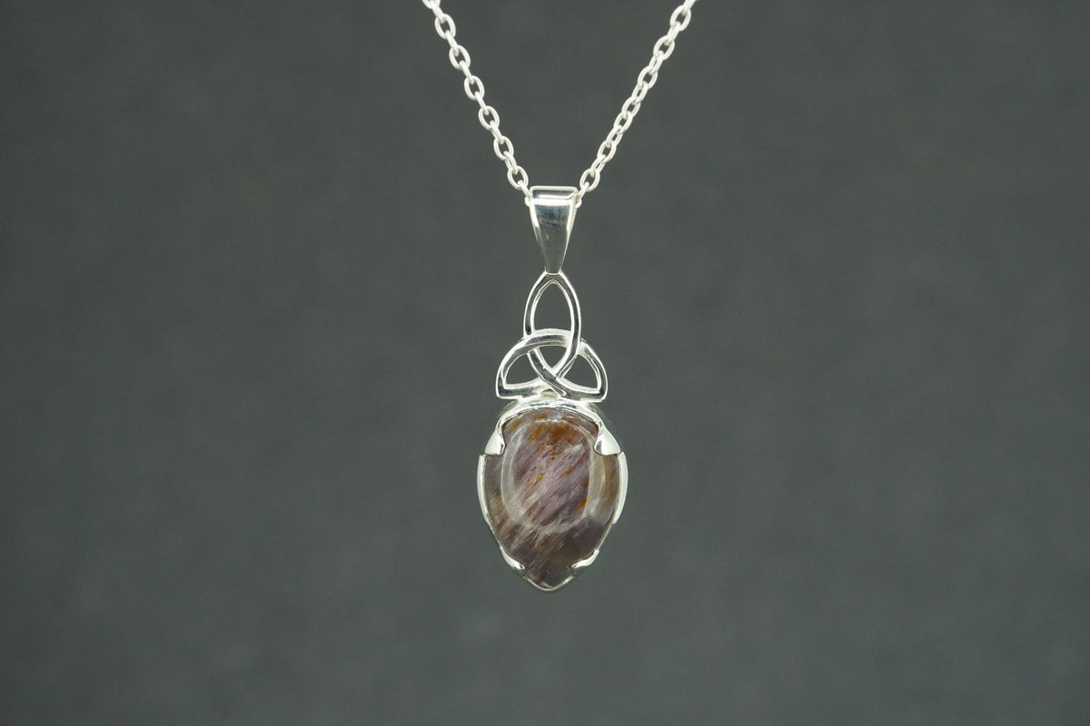 Melody's Stone Super Seven Sterling Silver Celtic Medium Pendant