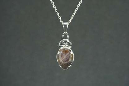 Melody's Stone Super Seven Sterling Silver Celtic Medium Pendant