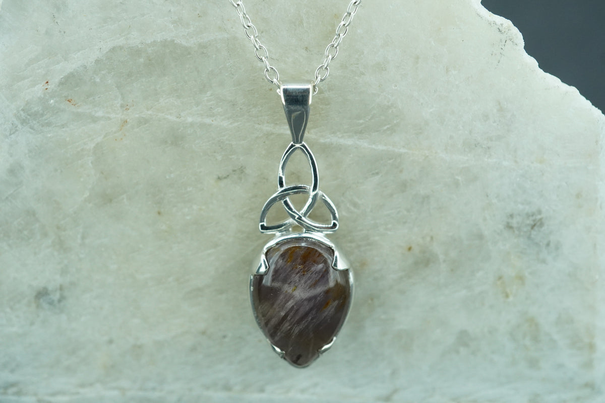 Melody's Stone Super Seven Sterling Silver Celtic Medium Pendant