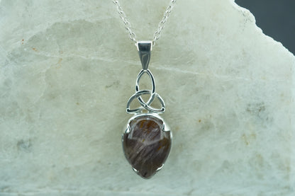 Melody's Stone Super Seven Sterling Silver Celtic Medium Pendant