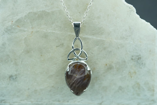 Melody's Stone Super Seven Sterling Silver Celtic Medium Pendant
