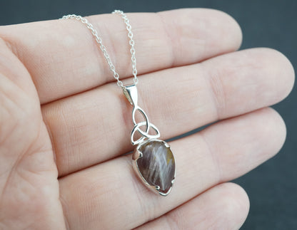 Melody's Stone Super Seven Sterling Silver Celtic Medium Pendant