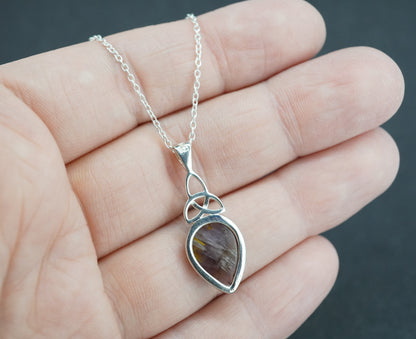 Melody's Stone Super Seven Sterling Silver Celtic Medium Pendant