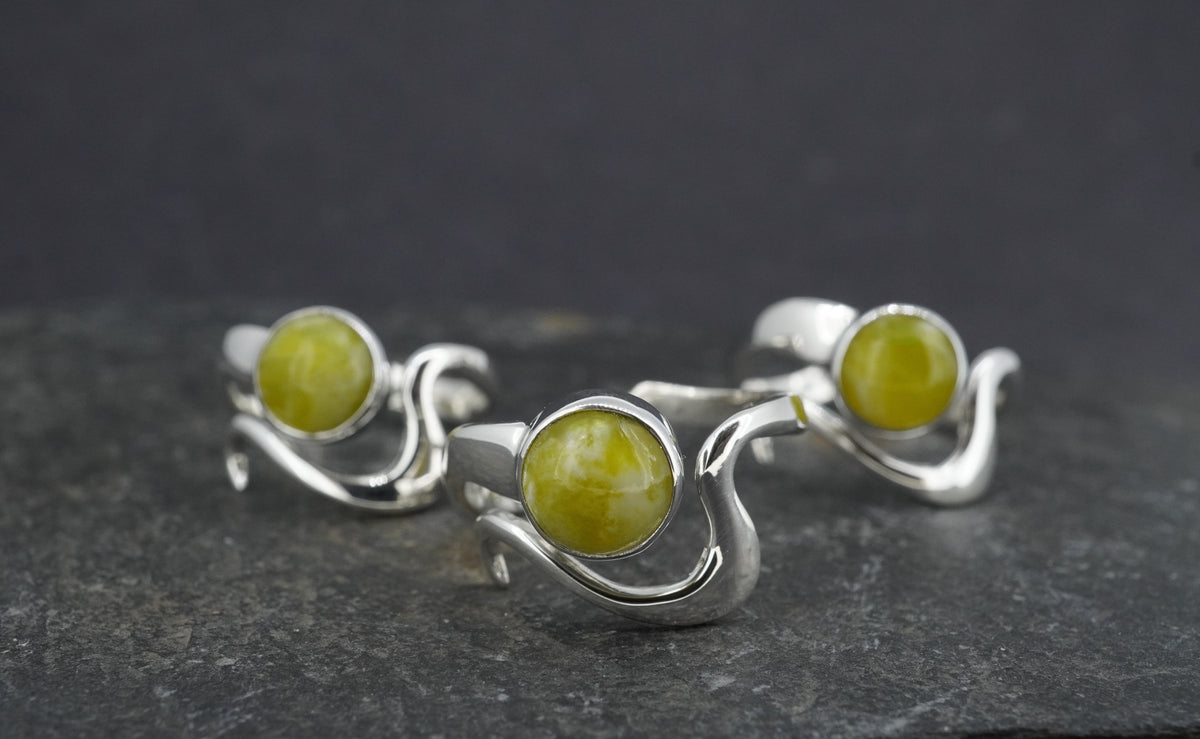 Highland Marble Sterling Silver Wave Ring