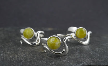 Highland Marble Sterling Silver Wave Ring