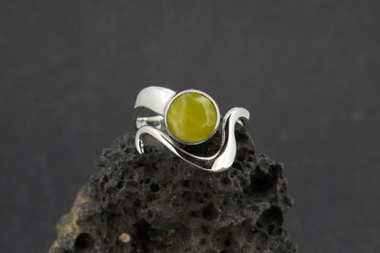 Highland Marble Sterling Silver Wave Ring