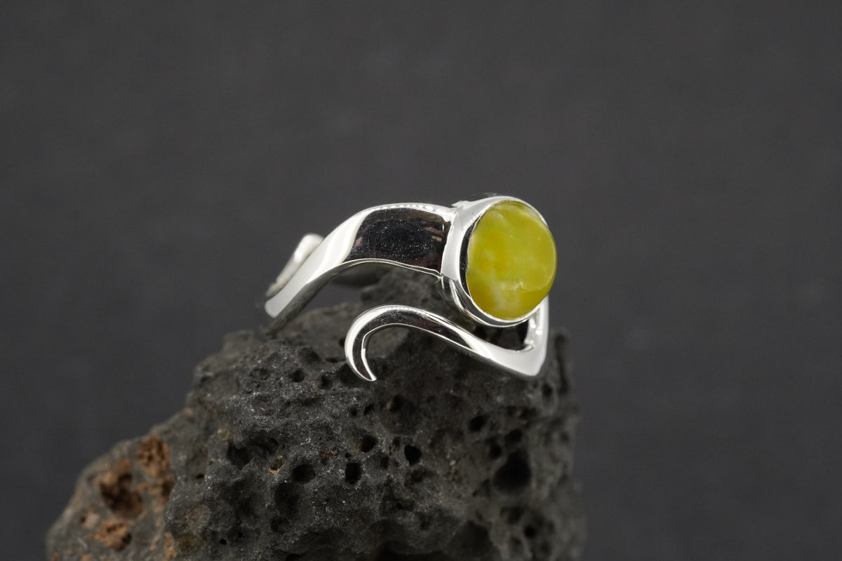 Highland Marble Sterling Silver Wave Ring