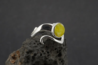 Highland Marble Sterling Silver Wave Ring