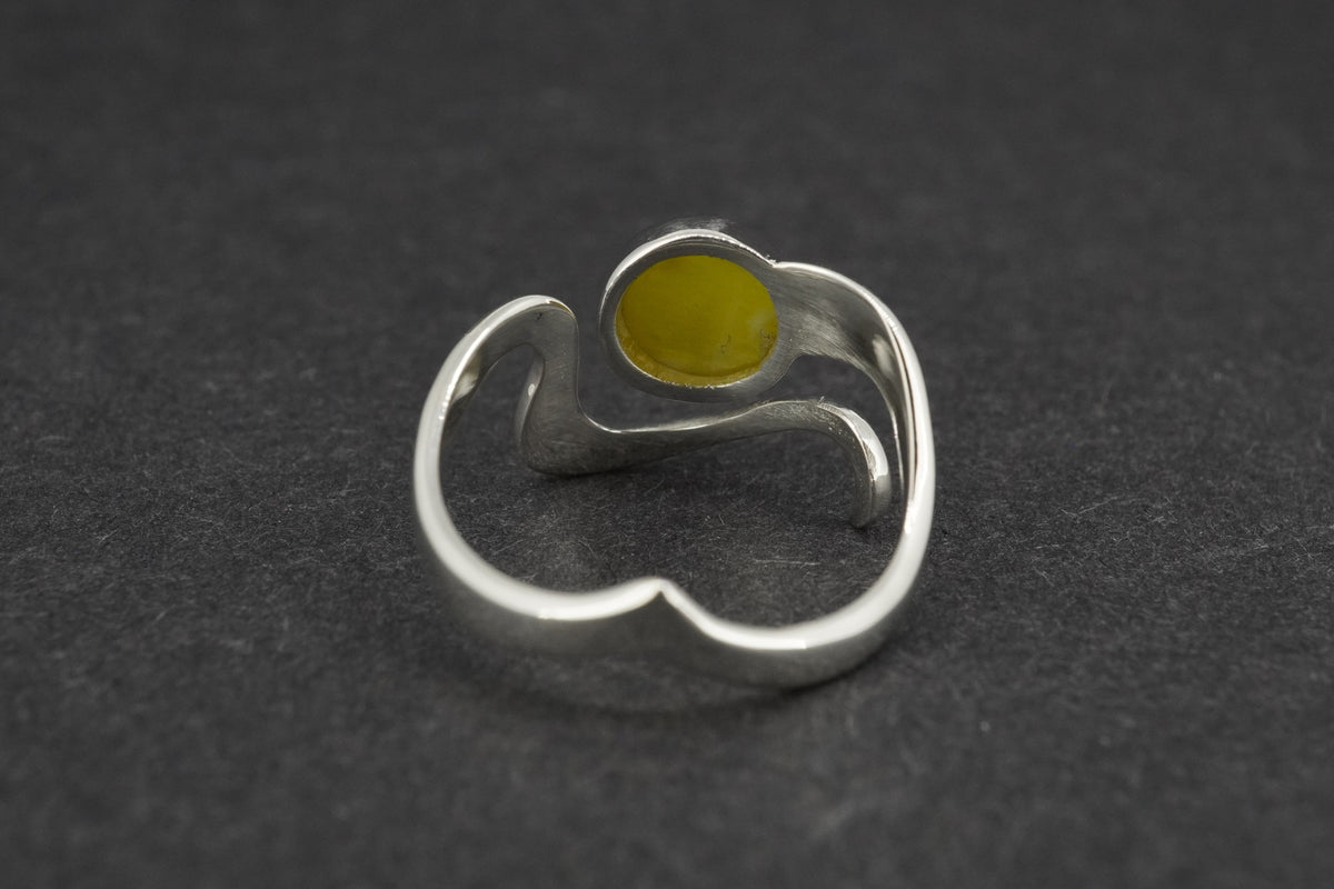 Highland Marble Sterling Silver Wave Ring