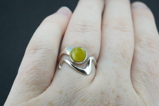 Highland Marble Sterling Silver Wave Ring