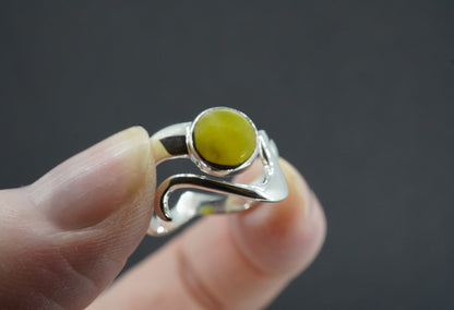 Highland Marble Sterling Silver Wave Ring
