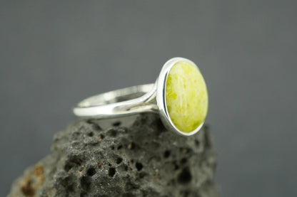 Iona Marble Sterling Silver Solitaire Ring