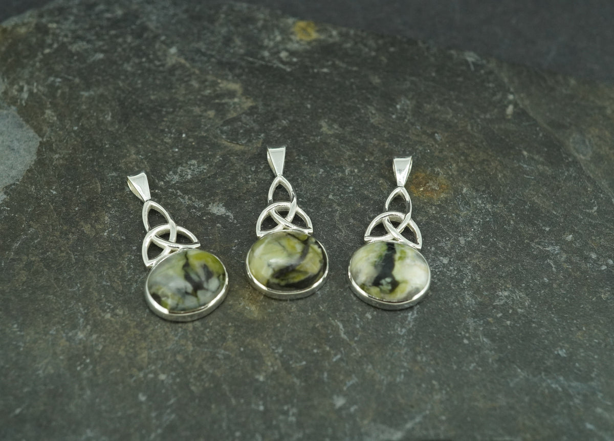 Skye Marble Sterling Silver Oval Pendant