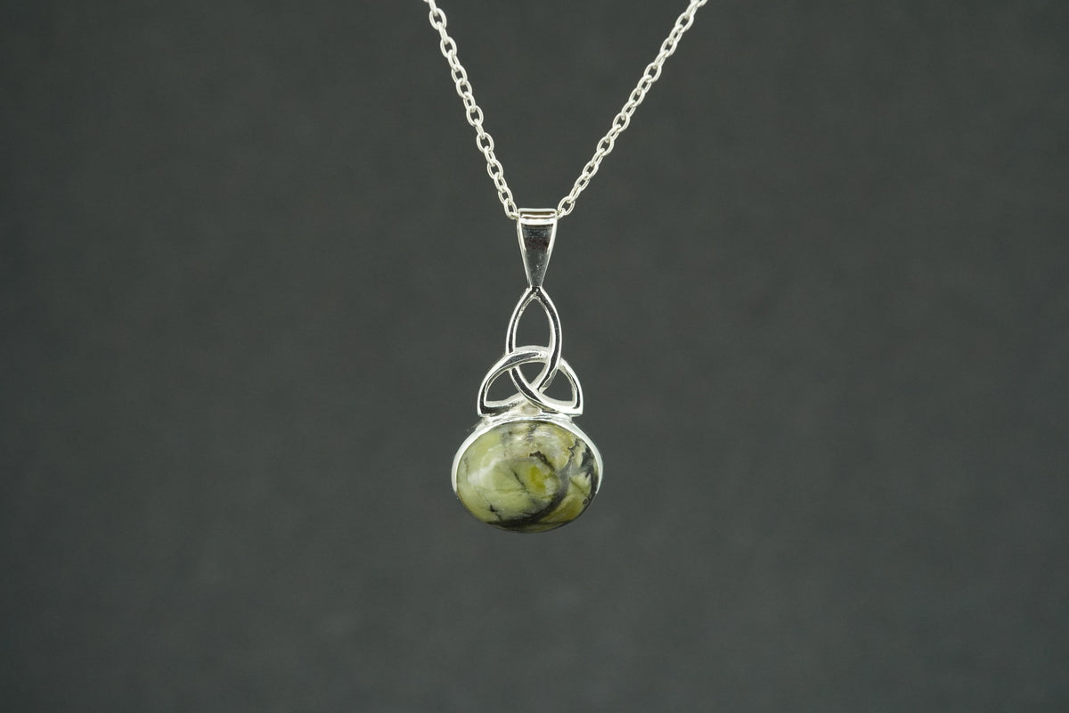 Skye Marble Sterling Silver Oval Pendant