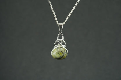 Skye Marble Sterling Silver Oval Pendant