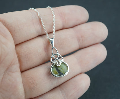 Skye Marble Sterling Silver Oval Pendant