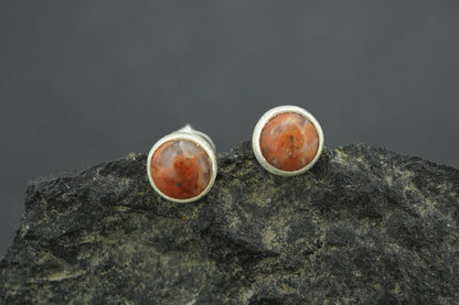 Lewisian Sterling Silver Small Round Stud Earrings