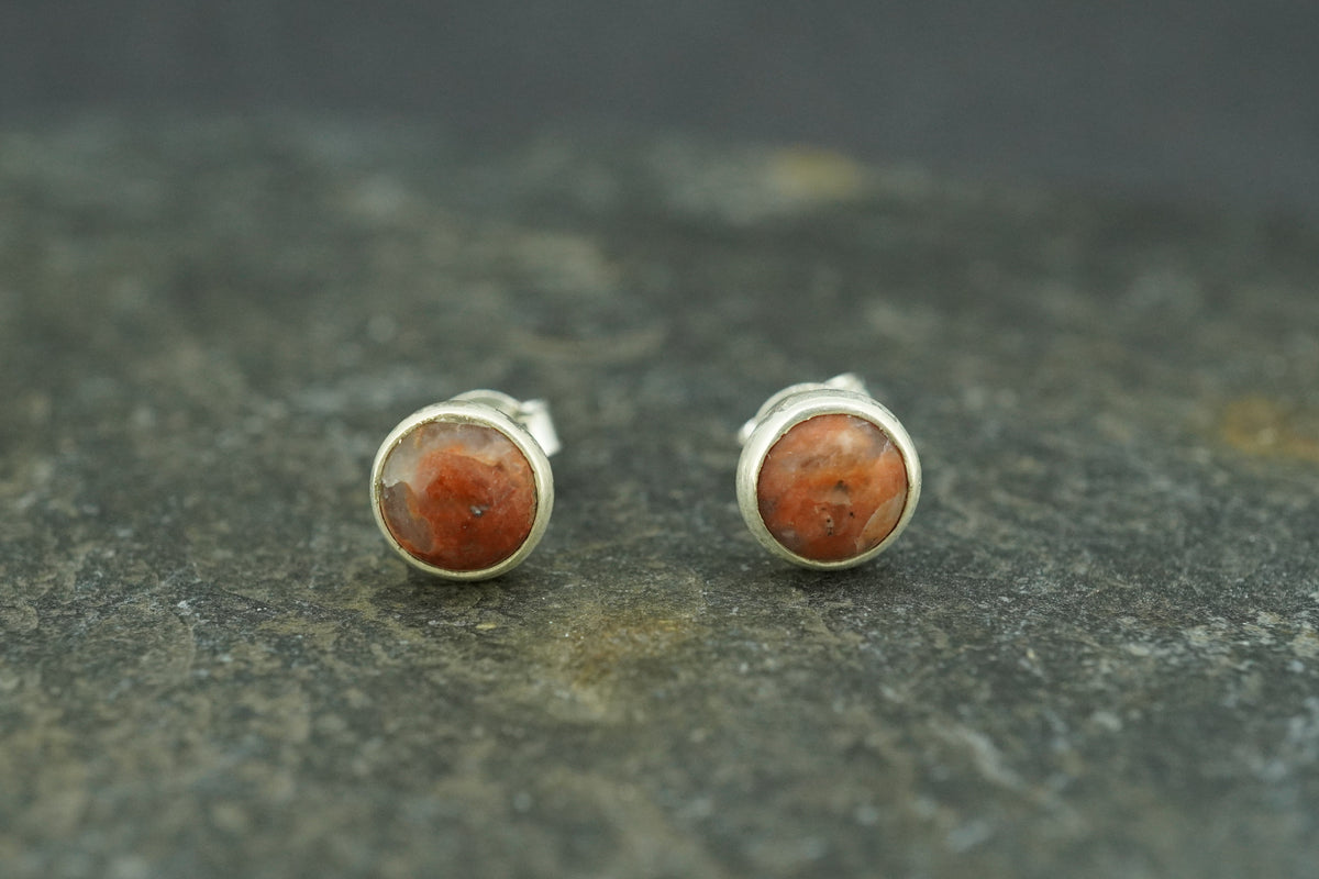 Lewisian Sterling Silver Small Round Stud Earrings