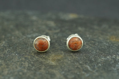 Lewisian Sterling Silver Small Round Stud Earrings