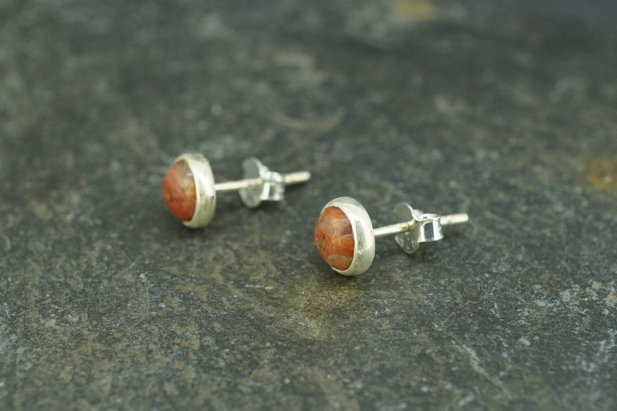 Lewisian Sterling Silver Small Round Stud Earrings