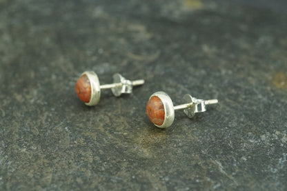 Lewisian Sterling Silver Small Round Stud Earrings