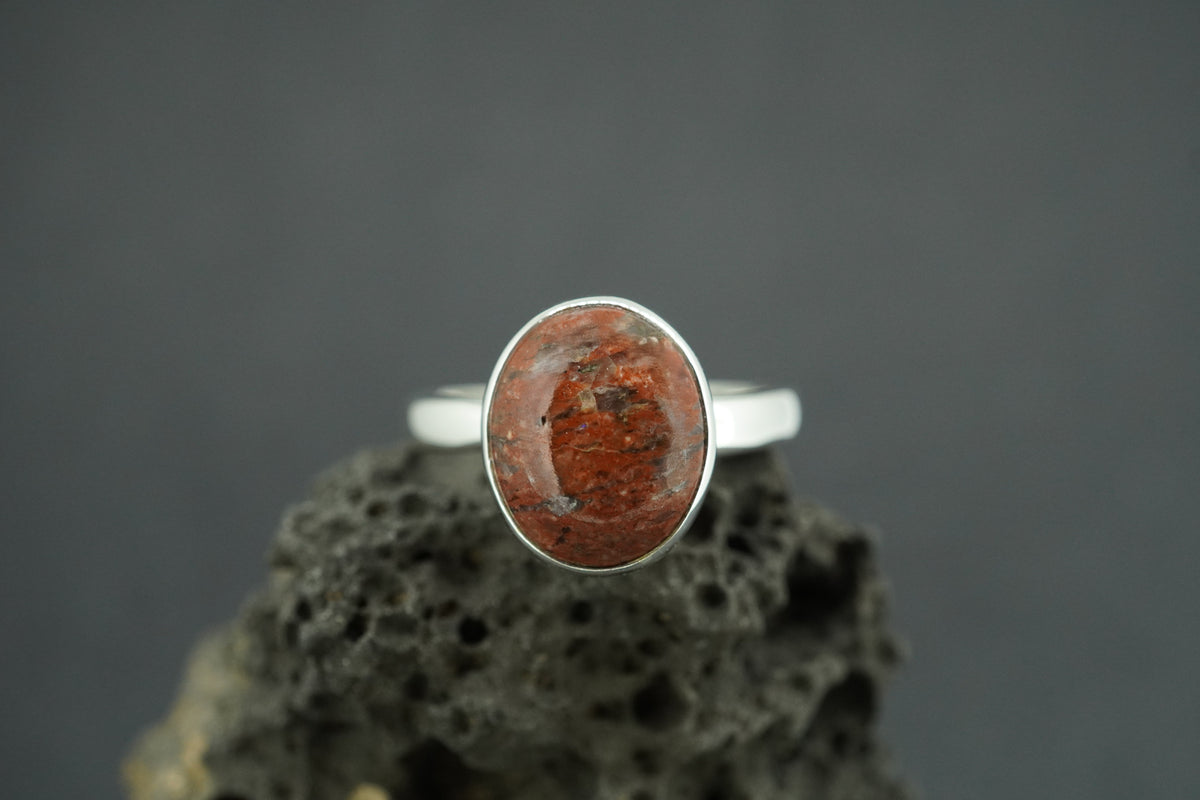 Lewisian Sterling Silver Round Solitaire Ring