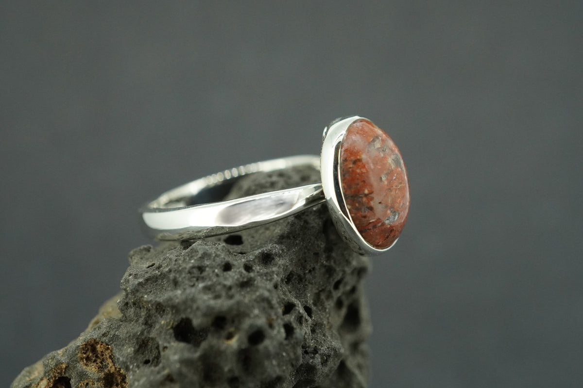 Lewisian Sterling Silver Round Solitaire Ring
