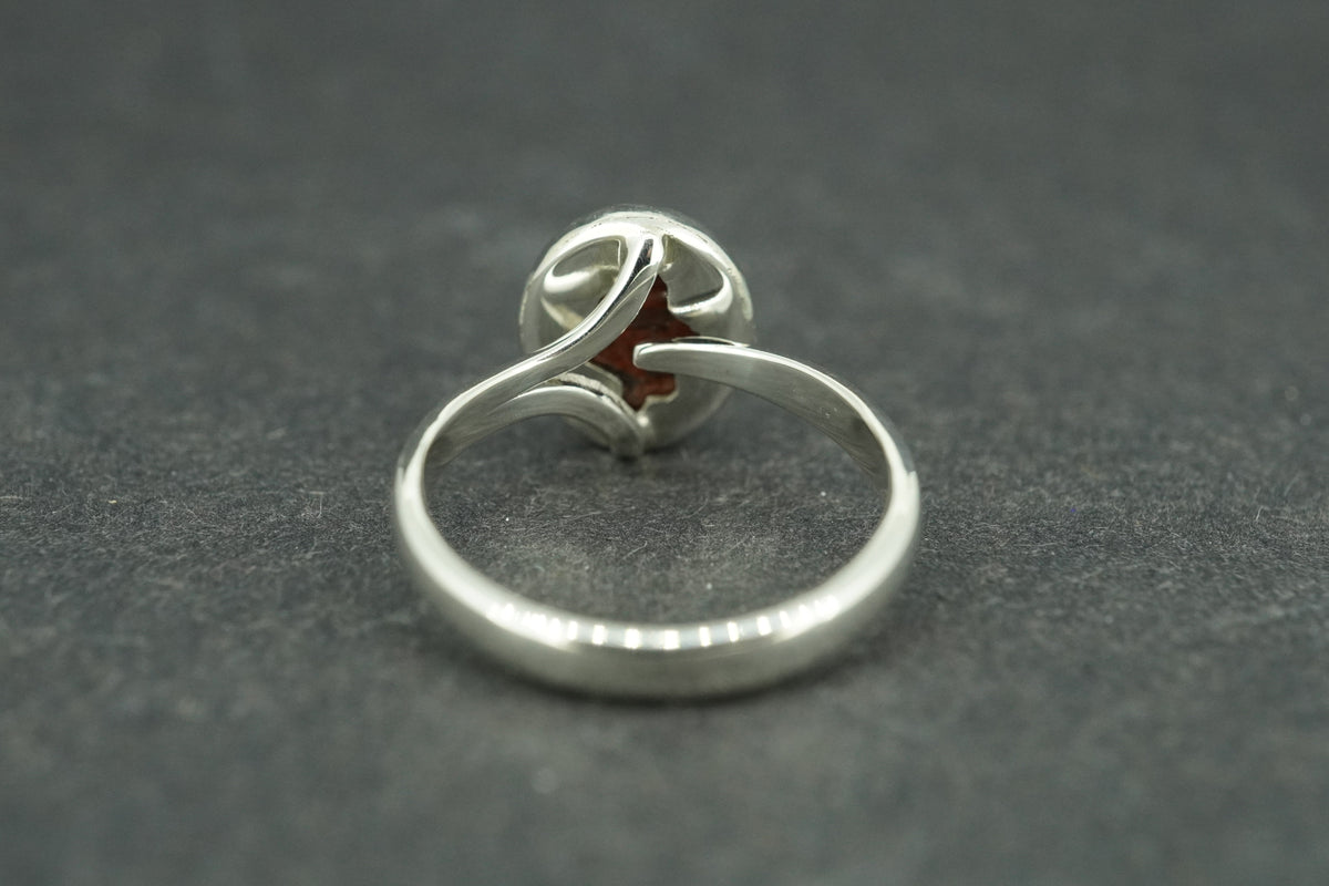 Lewisian Sterling Silver Round Solitaire Ring