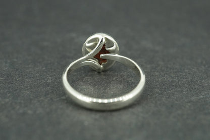 Lewisian Sterling Silver Round Solitaire Ring