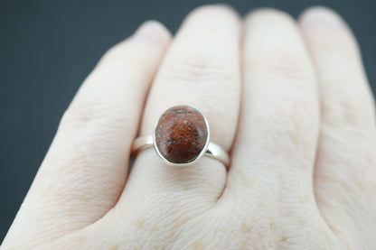 Lewisian Sterling Silver Round Solitaire Ring