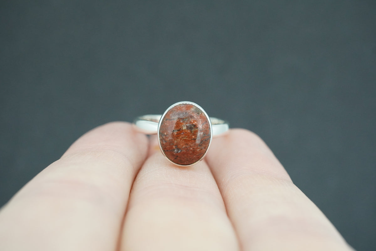 Lewisian Sterling Silver Round Solitaire Ring