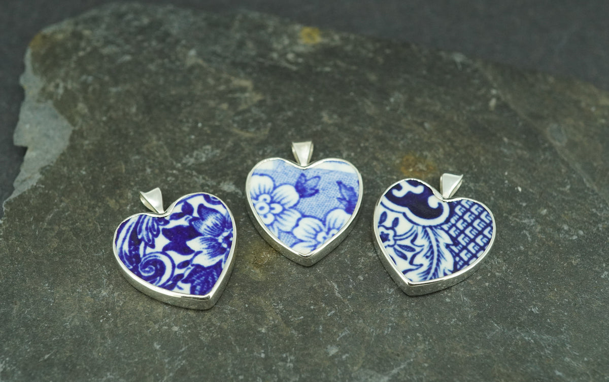 Old Willow Sterling Silver Heart Pendant