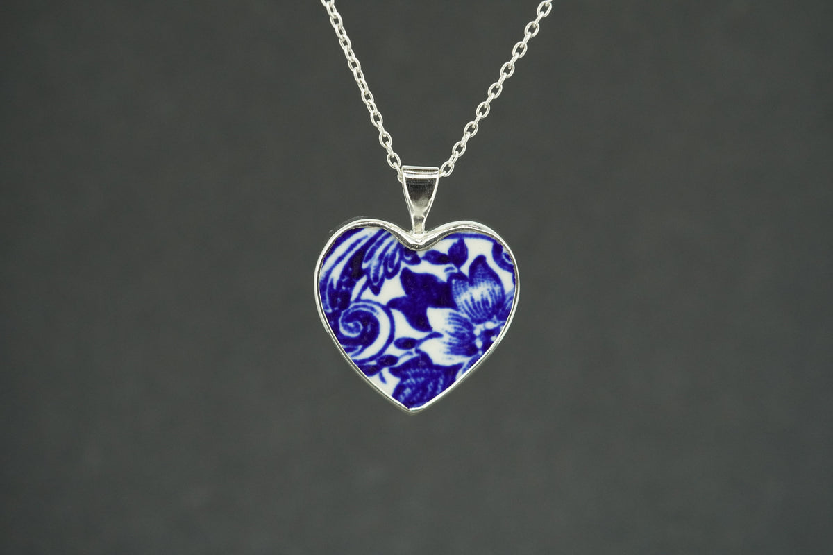Old Willow Sterling Silver Heart Pendant