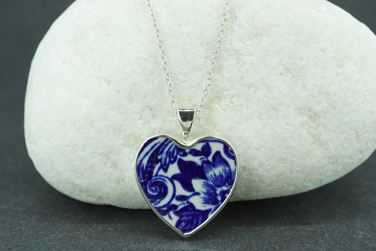 Old Willow Sterling Silver Heart Pendant