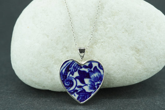 Old Willow Sterling Silver Heart Pendant
