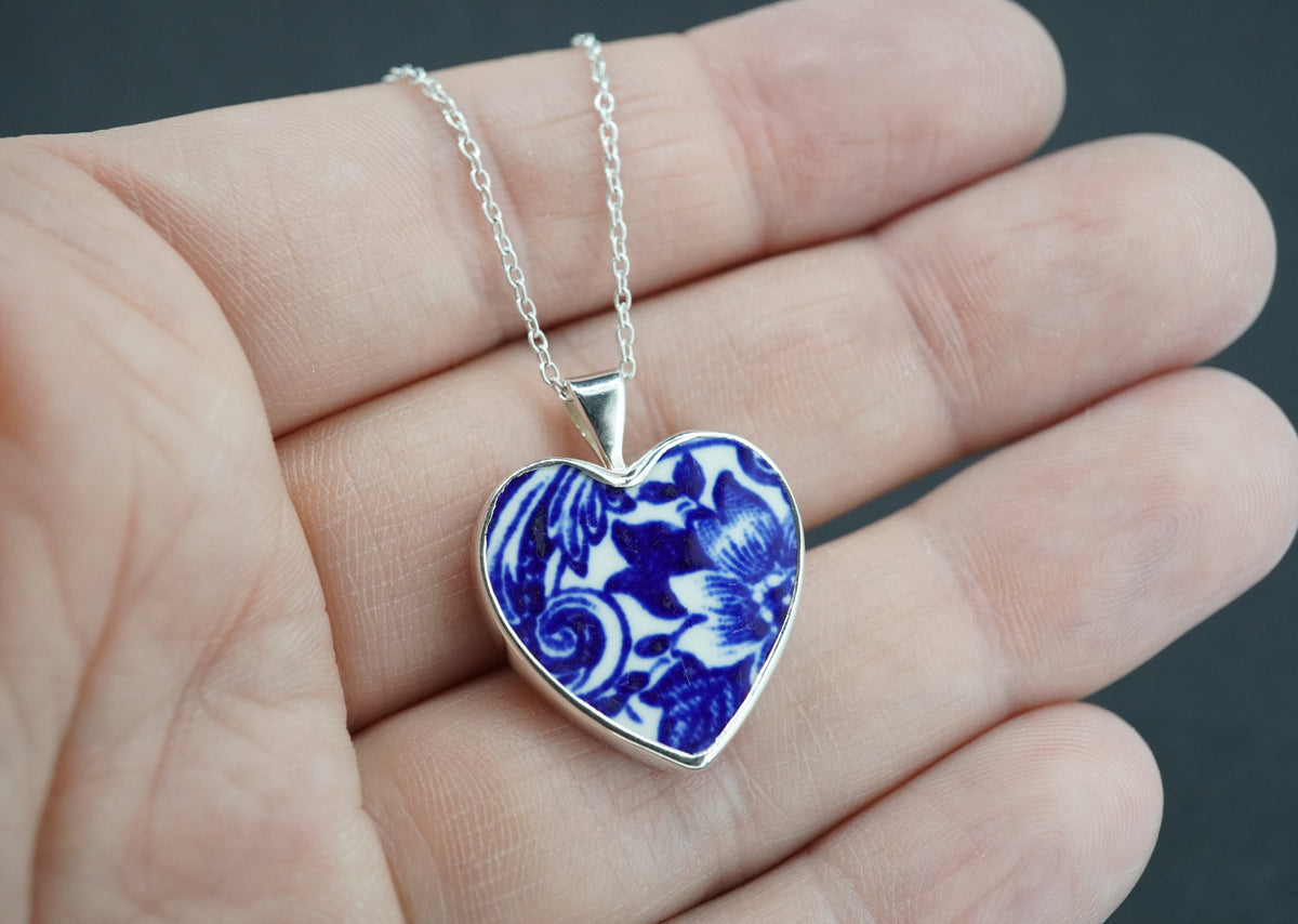 Old Willow Sterling Silver Heart Pendant